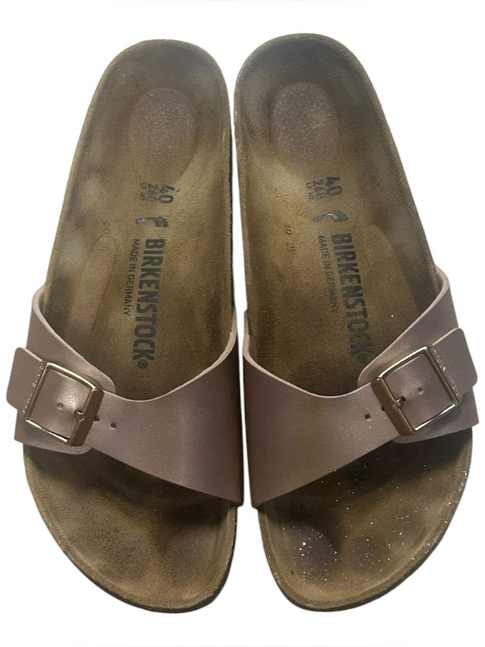 Birkenstock Madrid Women's Slide Sandals - Dusty Pink Leather
